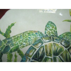 TOMMY BAHAMA Melamine 15" Large Serving Bowl (Watercolor SEA TURTLES)