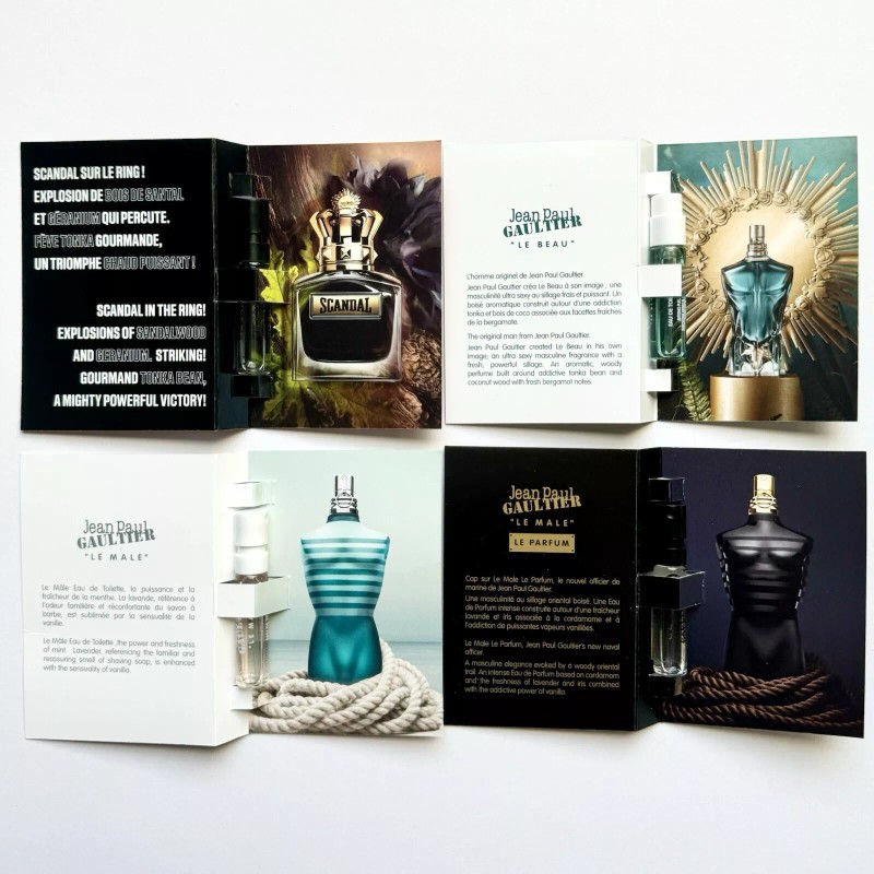 Jean Paul Gaultier Men Cologne Collection Sample Spray Vial 4pc