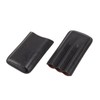 Leather Cigar Case Portable 3 Finger Cigar Humidor Carrying Case