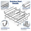 Stainless Steel Hanging Kitchen Storage Rack with Hooks – Paper