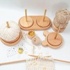 RoseFlower Wool Unwinder Wood, Rotating Wool Ball Holder, Knitting Thread
