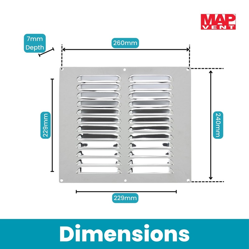 Metal Air Vent Cover, Suitable for Venting Gas Appliances Ventilation