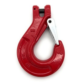 Befestigungstechnik F.R. Clevis Hook, 1.12 t for 6 mm Chain, Pack of 1, Load Hook Painted Red GK8 Hook for Stop Chain, Chain Hook (1.12 t - 1120 kg, Diameter 6 mm Chain)