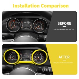 SQQP 21PCS Full Set Interior Trim Kit for 2018-2023 Jeep Wrangler JL JLU,Air Outlets Door Handle Bowl Roof Reading Light Cover Trim (Yellow)