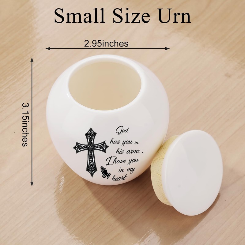 Small Urns for Human Ashes Keepsake Cross Mini Cremation Urn