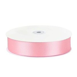 LIUYAXI Pink Double Face Satin Ribbon 1" X 50 Yards, Ribbons Perfect for Crafts, Gift Wrapping, Bow Making and More