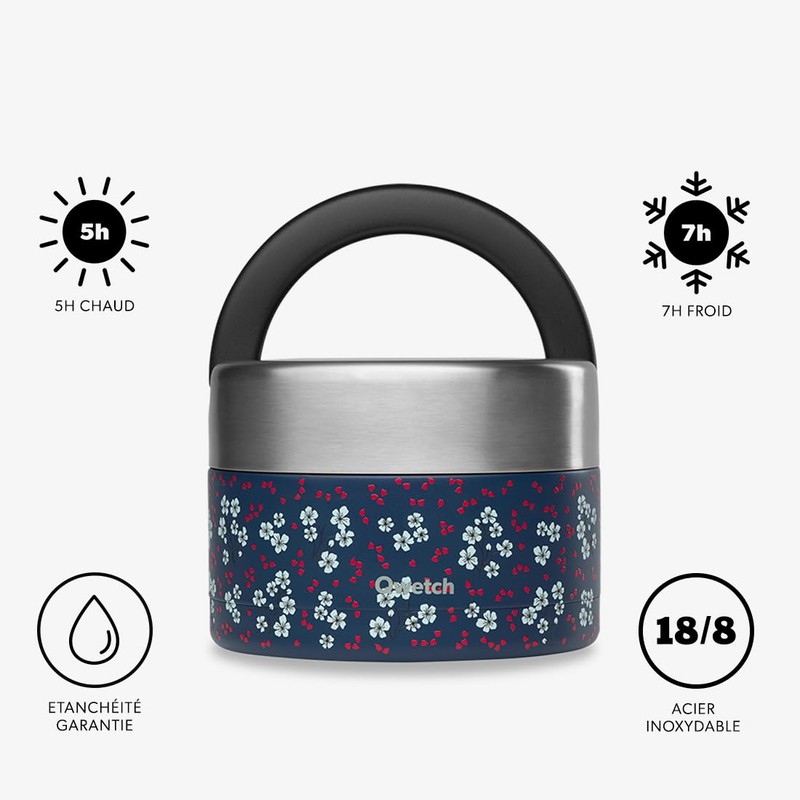 QWETCH - Lunch Box Stainless Steel Isotherm - Hanami Blue