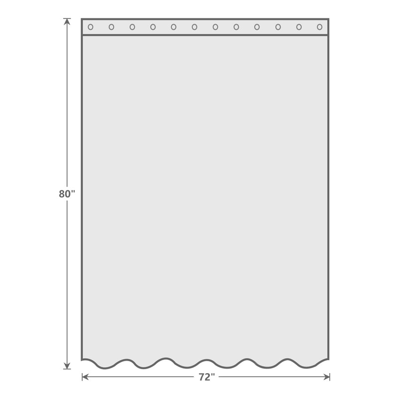 EurCross Shower Curtain Liner 72 x 80 inches Long, Water-Repellent