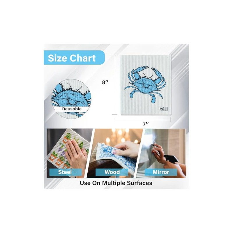 Wet-It! Swedish Dishcloth (Crab)