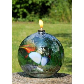 D&J Glassware Friendship Oil Lamp (Green)