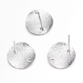 MILISTEN 20pcs Stainless Steel Earrings Posts Round Blank Peg Earrings Posts Flat Pad Ear Stud Components Earring Making Findings