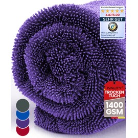 Ivality® Car Drying Cloth XXL 80 x 50 cm Ultra Absorbent 1400 GSM Motorcycle Twisted Towel Microfibre Cloth - Lint-Free & Paint-Gentle Microfibre Cloth Car Care & Car Care