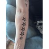 HM434 448 Temporary Star Tattoo Barcode Tattoos 2 Sheets