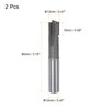 sourcing map Square Nose End Mill, 12mm Cutting Dia Tungsten