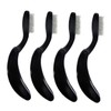 BIUDECO 4pcs Folding Eyebrow Comb Curved Handle Steel Eyebrow Comb