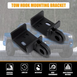 RANSOTO Front Tow Hook Mounting Bracket Compatible with 2009-2023 Toyota Tacoma 2 Set D-Ring Shackle Bracket