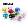 MACHSWON 2 PCS 30mm Crystal Glass Door Knobs Diamond Cut