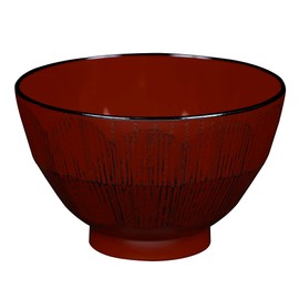 Mitani Yamanaka Lacquerware Soup Bowl Red 4.7 inches (12 cm) Yamanaka Lacquer Microwave Safe Hatsuri Large Soup Bowl Negoro M16529-6