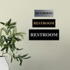 Basic Restroom Sign (Brushed Silver) - Small