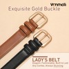 VONMELLI Leather Belts for Women Fashion Black Wasit Ladies Belt