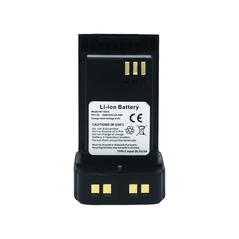 4Pack UV32 Batteries 2500mAh Compatible for Baofeng UV-32 Extended Battery