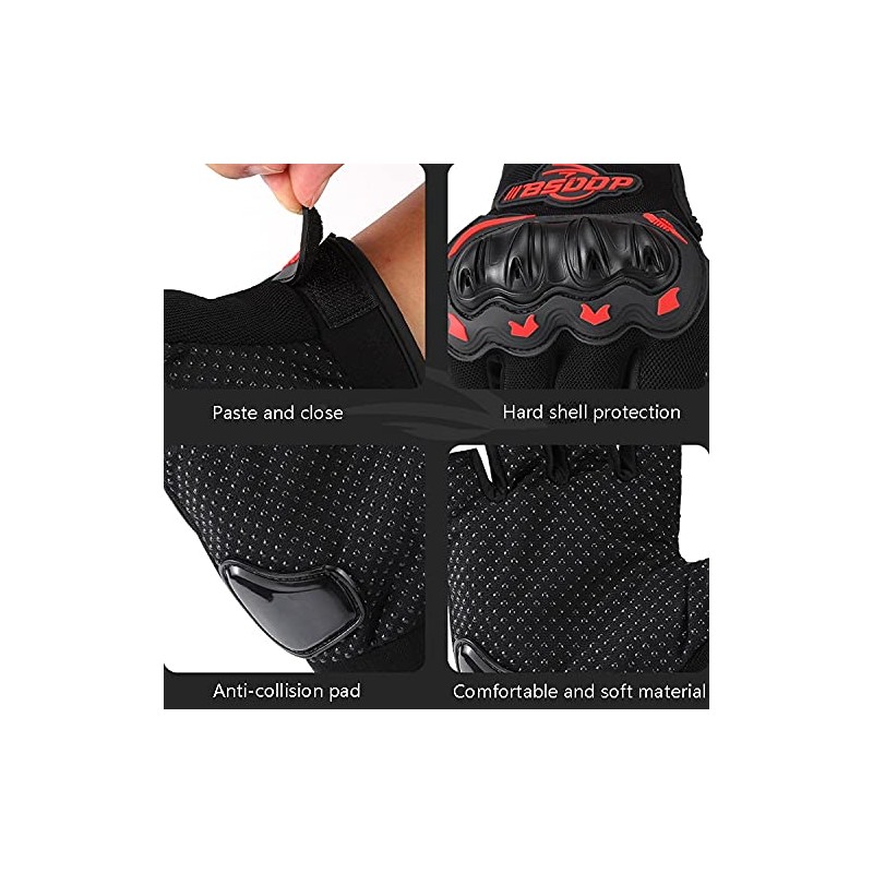 XTRAFAST Tactical Security Gloves Police Fingerless Leather with Protective Padding