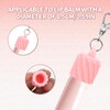 4pcs Lip Balm Cap Keychain, White & Pink Lip Gloss