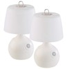 Lunartec Wireless Bedside Lamp: Set of 2 LED Table Lamps,