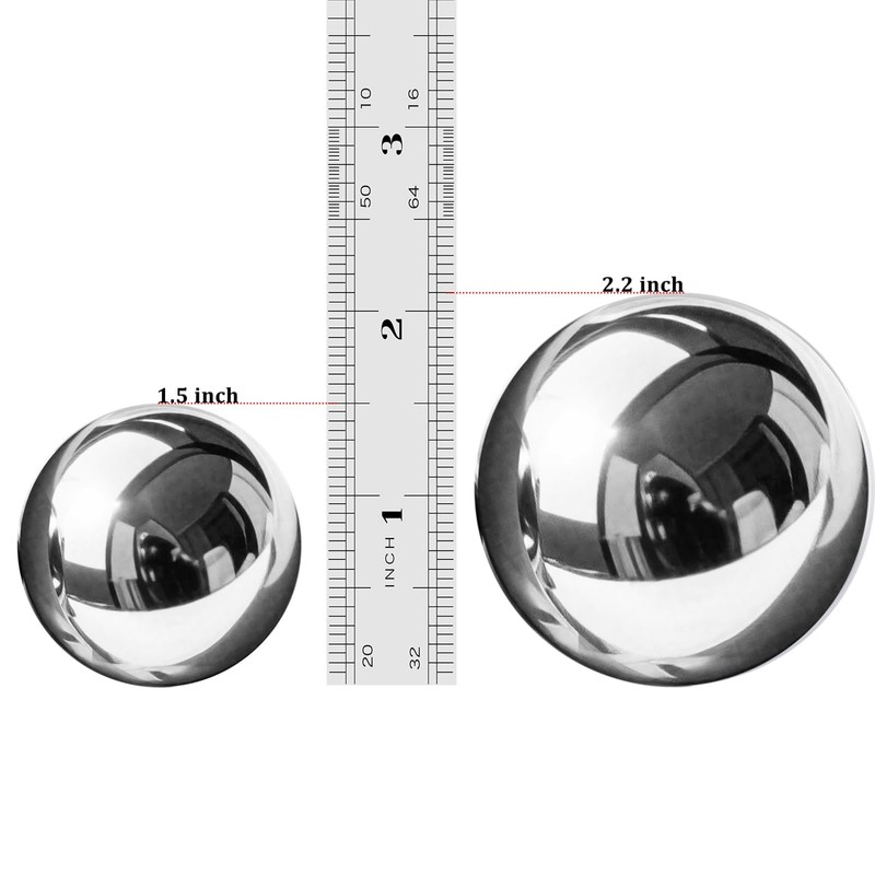 Roadtofree Baoding Balls 2.1 Inch Stainless Steel Meditation Balls, Hand