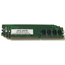 4GB Memory Upgrade for Dell Dimension C521 Desktop PC 4 X 1GB DDR2 Non-ECC PC2-6400 240 pin 800MHz DIMM RAM (PARTS-QUICK Brand)