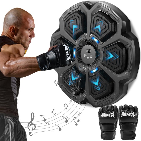 MOTIONNOVA Music Boxing Machine,Wall Mounted Smart Musical Boxing Workout Machine