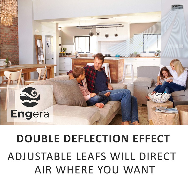 Engera Adjustable Double Deflection HVAC Air Register-Supply Air Diffuser Air