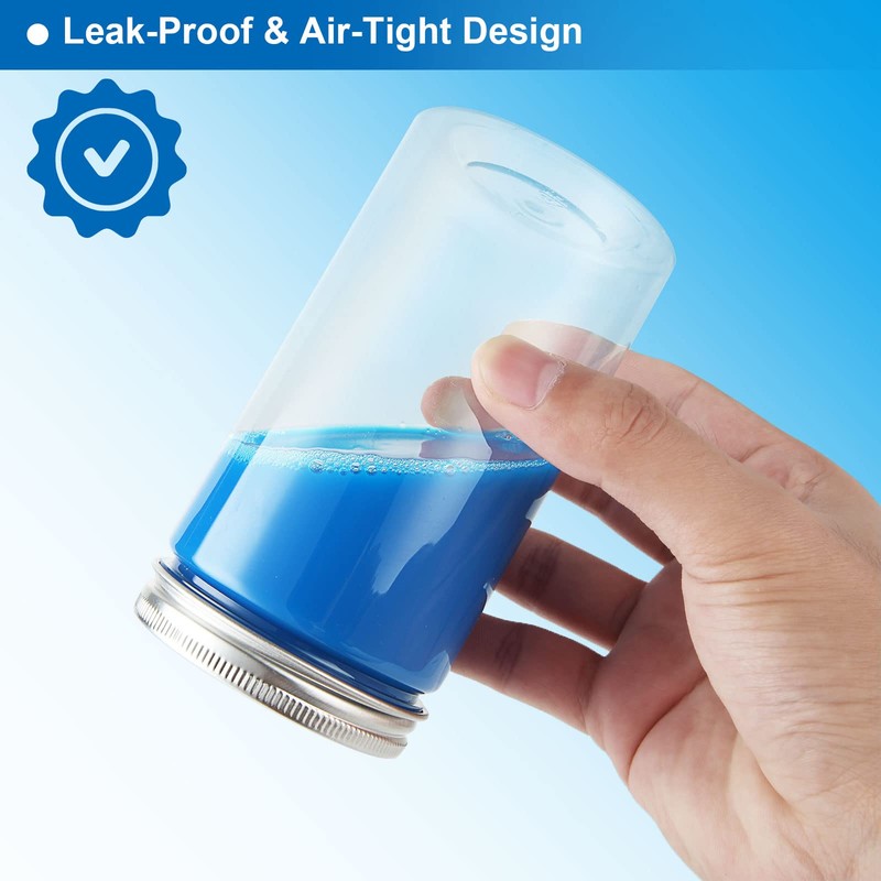 AKOLAFE 20 Pack 350ML Plastic Jars with Lids 12oz Kitchen