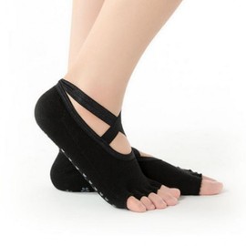 Toe Socks Yoga Non-Slip Home Training Classic Socks Pink 10ea