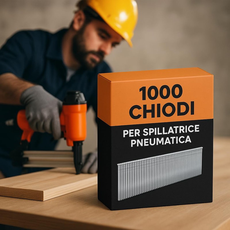 Terryshop74® 1000 Chiodi per Puntinatrice Pneumatica 18Ga – Testa 2