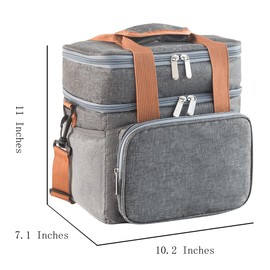 FAVORTALK Lunch Bag for Men Insulated Lunch Tote Thermal Leakproof Cooler Bags for Women Work School Picnic Large Portable, B33403