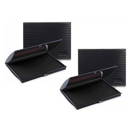 Infusion 5" x 7" Large Stamp Ink Pad for Rubber Stamps, Your Go to Large Stamp Ink Pad for Bright Color, Even Coverage and Durability (Black 2-Pack)