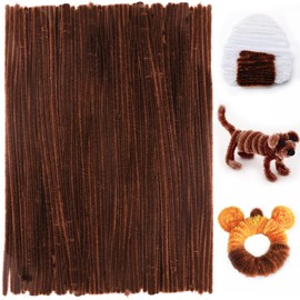 Praisebank Pipe Cleaners for Crafts (200pcs in Brown), 12 inch Long Pipe Cleaners, Brown Pipe Cleaners.…