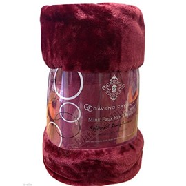 Faux Fur Throws Fleece Blanket Faux Fur Sofa Bed Luxury Burgundy Double By Comfort Collections