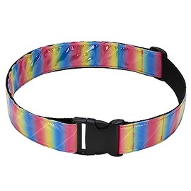 VET GOODS HEAVY DUTY REFLECTIVE BELT (Rainbow), Rainbow, Adjustable