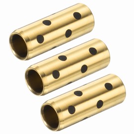 sourcing map 3pcs Sleeve Bearings 8mm Bore x 11mm OD x 30mm Height, Wrapped Oilless Bushings Brass Graphite, JDB Oilless Graphite Lubricating Cast Brass Bushing