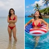American Flag Inflatable Swim Ring for Pool Fun – 3-Pack