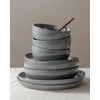 Famiware Milkyway Stoneware Dinnerware Sets with Pasta Bowls, Service for
