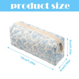 Floral Pencil Case, Cute Coquette Pencil Case Floral with Orchid Cotton On White Background,