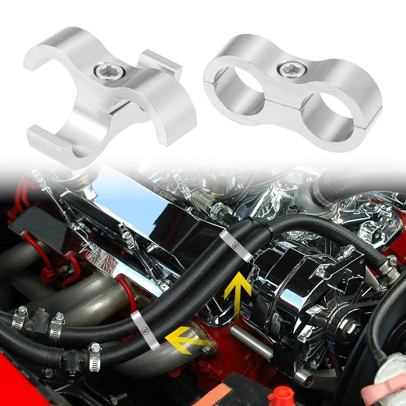 X AUTOHAUX 5 Pcs AN8 Hose Separator Clamps Fuel Line