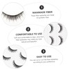 Baluue 5pairs Natural Look Fake Eyelashes Reusable Thick Eyelash for