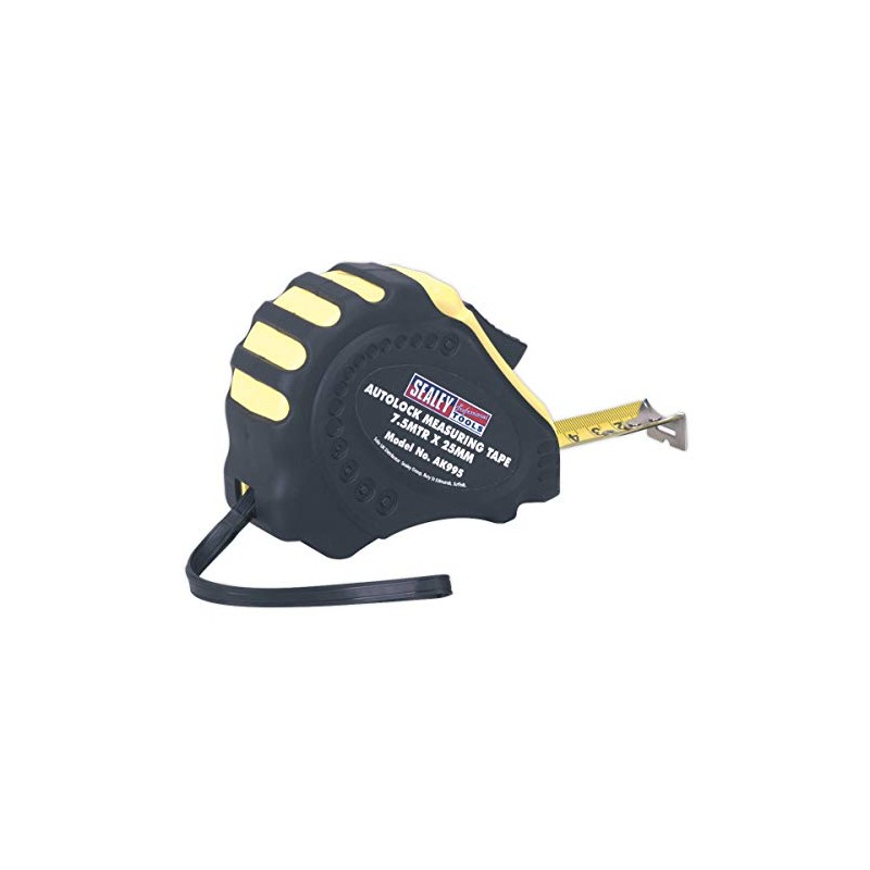 Sealey Ak995 Autolock Measuring Tape 7.5Mtr(25Ft) X 25Mm Metric/Imperial