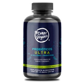 Probióticos ULTRA 60 billones  prebióticos  11 cepas bacterianas y 5 enzimas digestivas  60 porciones                                                 