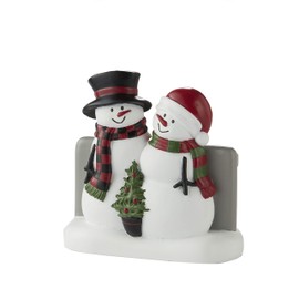 SKL Home Christmas Woodland Winter Snowman Toothbrush Holder for Bath & Gift, Multi