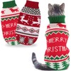 HYLYUN Cat Christmas Jumper 2 Packs - Small Dogs Christmas